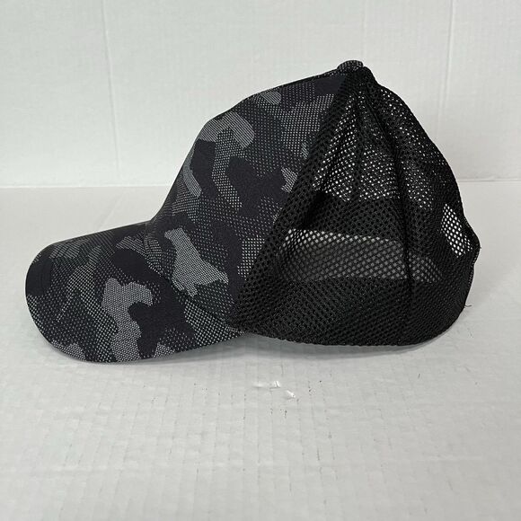 Lululemon Commission Hat Cap Mesh Adjustable Strapback Black/Gray Camo Unisex OS - Picture 2 of 13